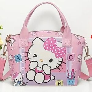Hello Kitty Pink Crossbody Handbag W Hello Kitty Bag Charm NWT